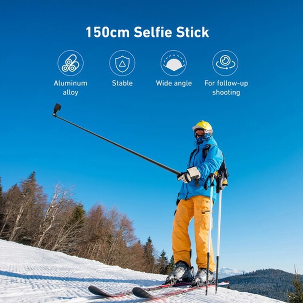 Telesin Aluminum Selfie Stick for action cam - 150 cm