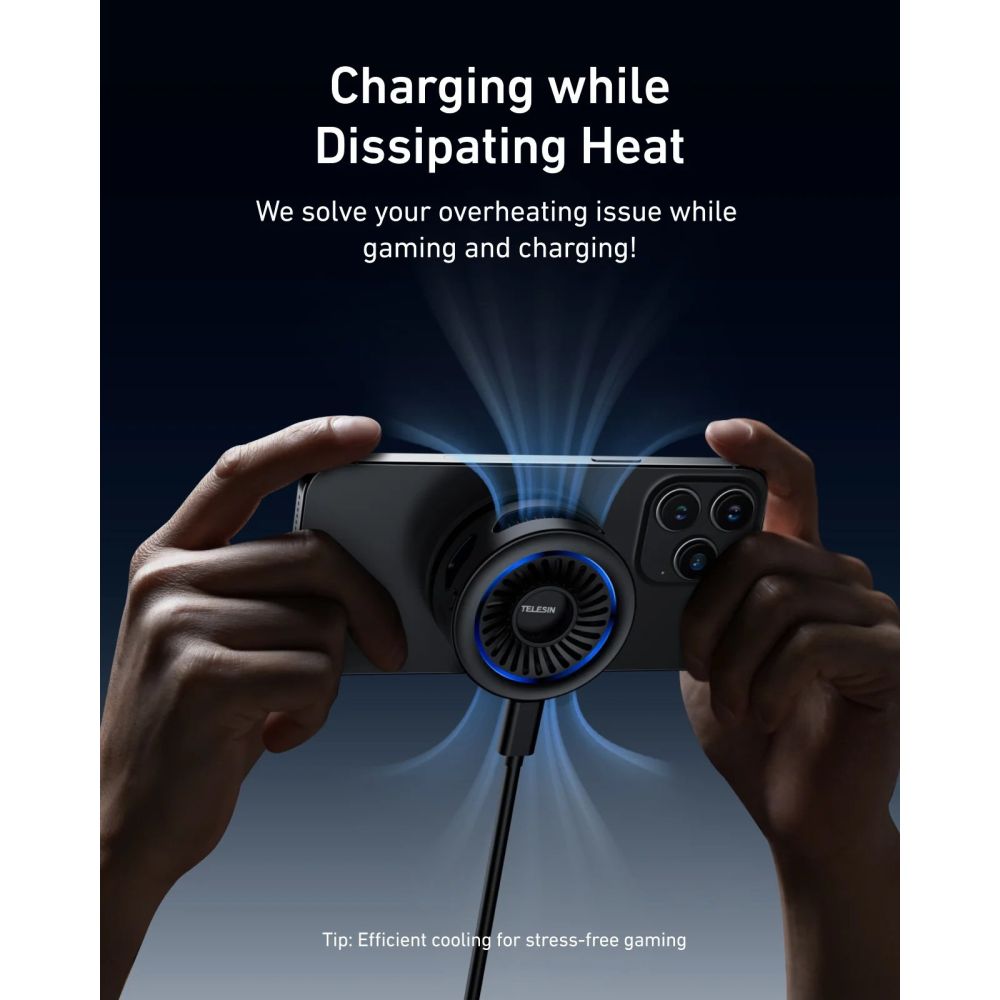 Telesin Magnetic Cooler Pro with wireless charging