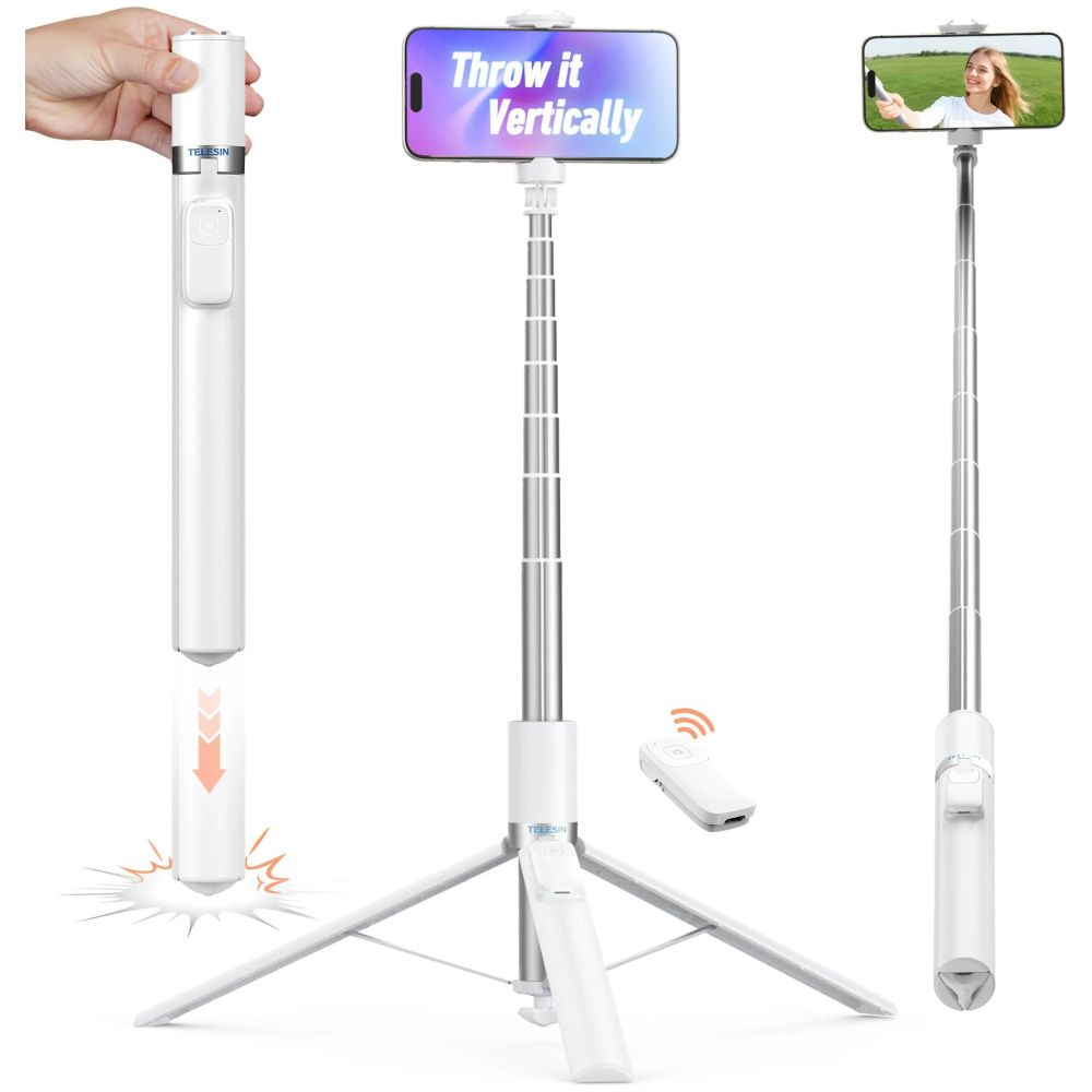 Telesin Auto-Open Selfie stick 1.8m with Bluetooth Remote