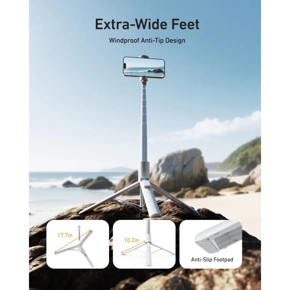Telesin Auto-Open Selfie stick 1.8m with Bluetooth Remote