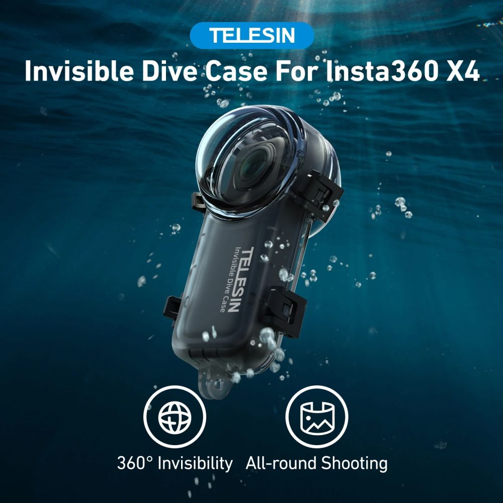 Telesin Invisible Dive Case for Insta360 X4