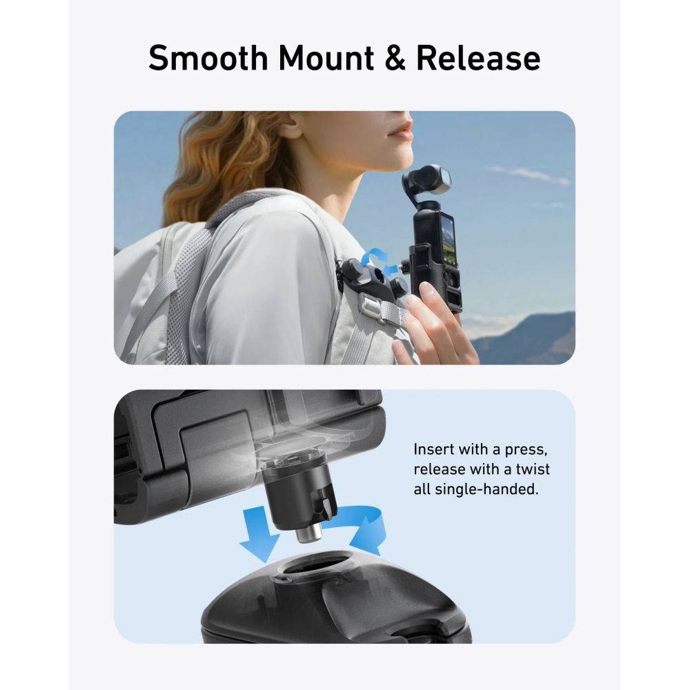 Telesin Backpack Mounting Bracket for DJI Pocket 3