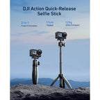 Telesin Quick-release Selfie Stick for DJI Osmo Action & 360