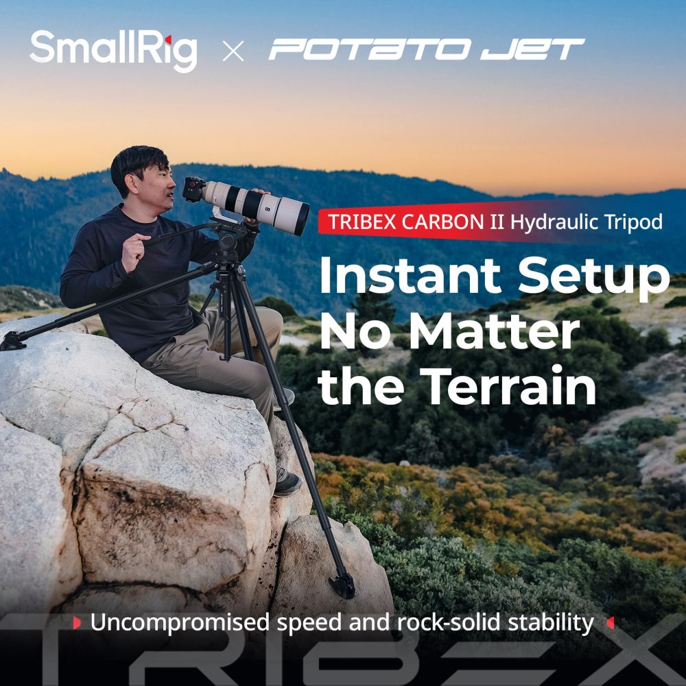 SmallRig 5756 x Potato Jet TRIBEX CARBON II Hydraulic Tripod