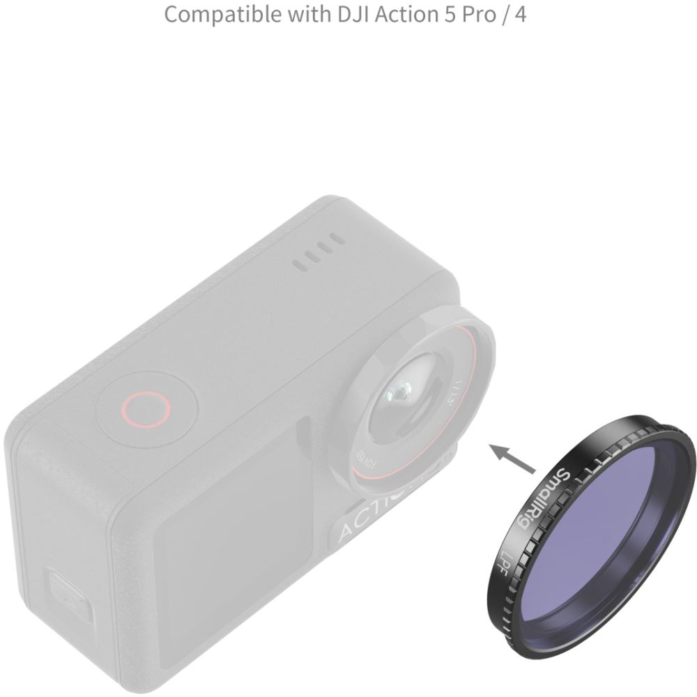 SmallRig 5837 Attachable Light Pollution Reduction Filter for DJI Osmo Action 5 Pro / 4