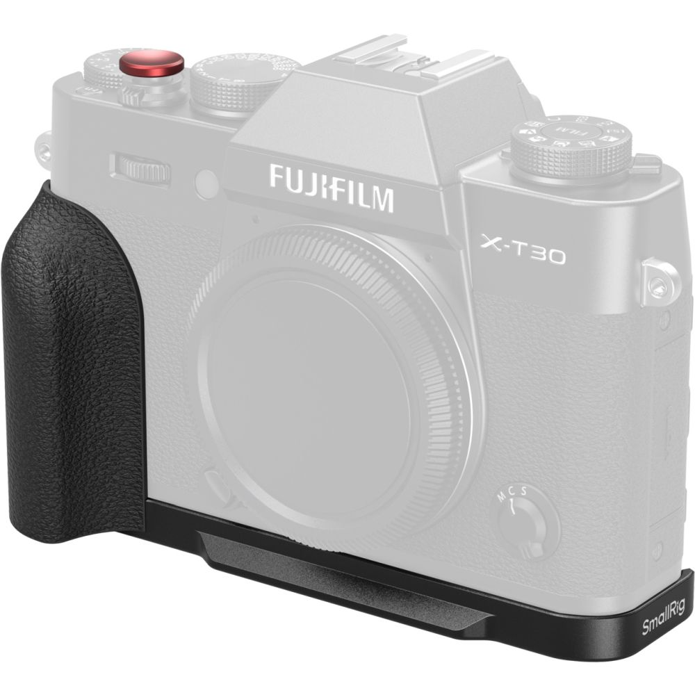 SmallRig 5663 L-Shaped Mount Plate with Silicone Handle for FUJIFILM X-T30 / X-T30 II / X-T30 III, Black