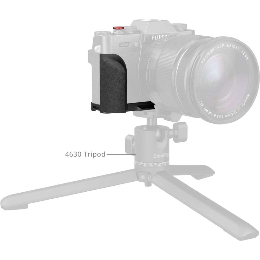 SmallRig 5663 L-Shaped Mount Plate with Silicone Handle for FUJIFILM X-T30 / X-T30 II / X-T30 III, Black