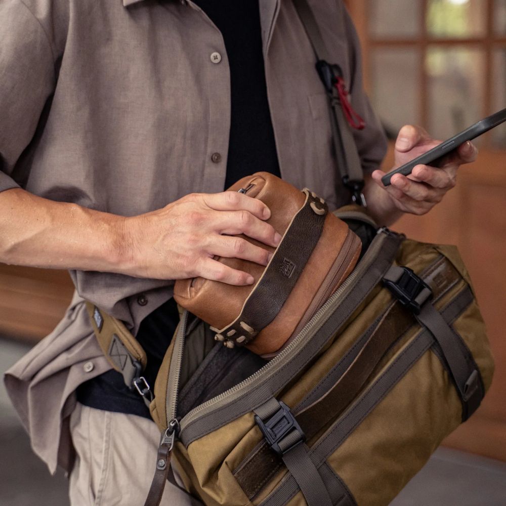 Wotancraft Portable Pouch size L, brown leather