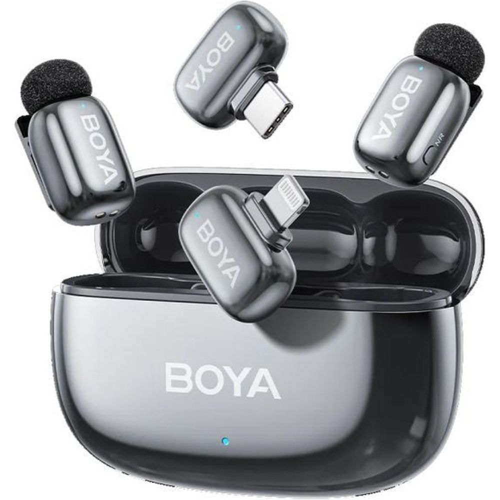 Boya Mini 2 (2 TX + 1 RX USB-C + 1 RX Lightning) gray
