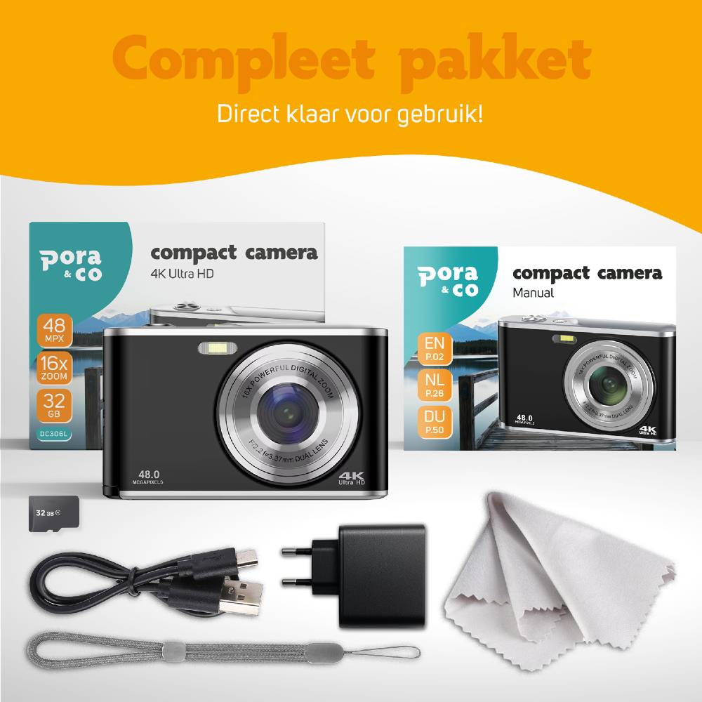 Pora&Co Digital camera 4k