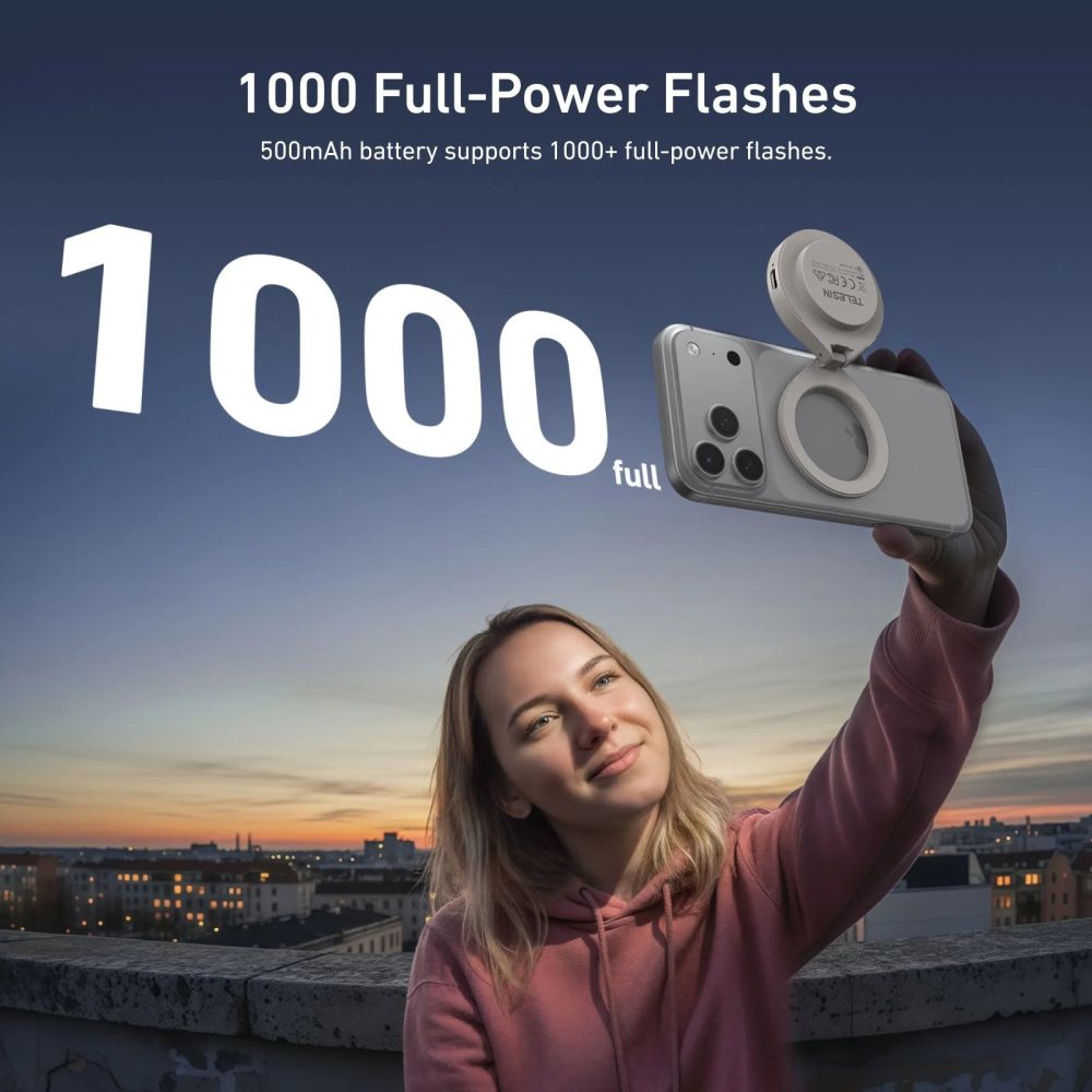 Telesin Magnetic Flash & Ring Light MagSafe - white
