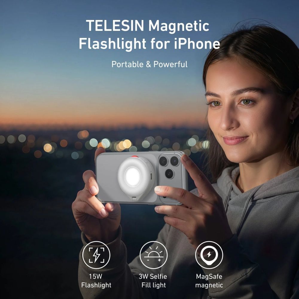 Telesin Magnetic Flash & Ring Light MagSafe - white