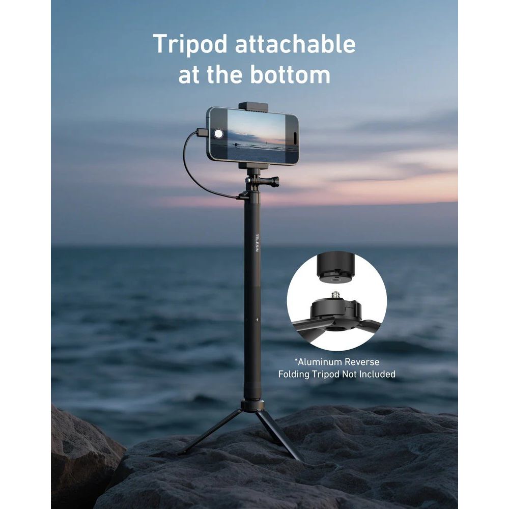 Telesin Power Selfie stick 2.0 - 102cm, 18W, 5000mAh