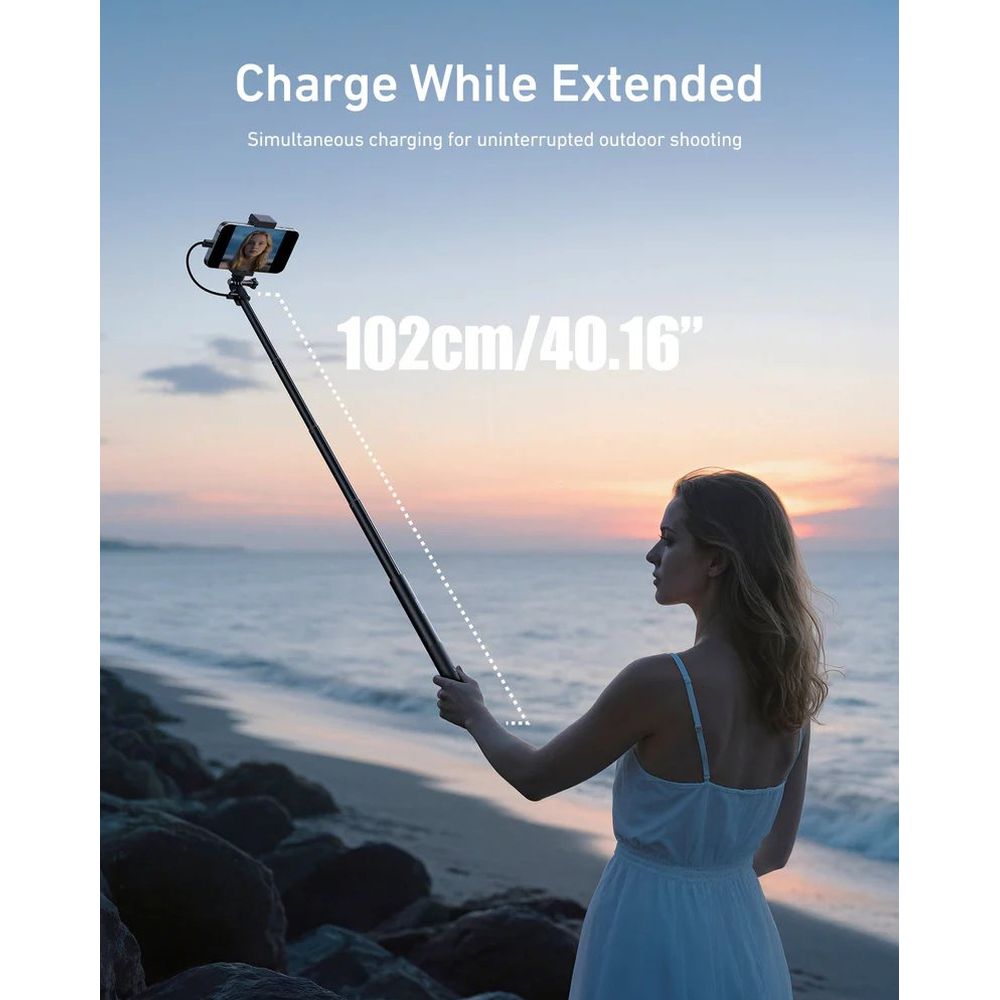 Telesin Power Selfie stick 2.0 - 102cm, 18W, 5000mAh