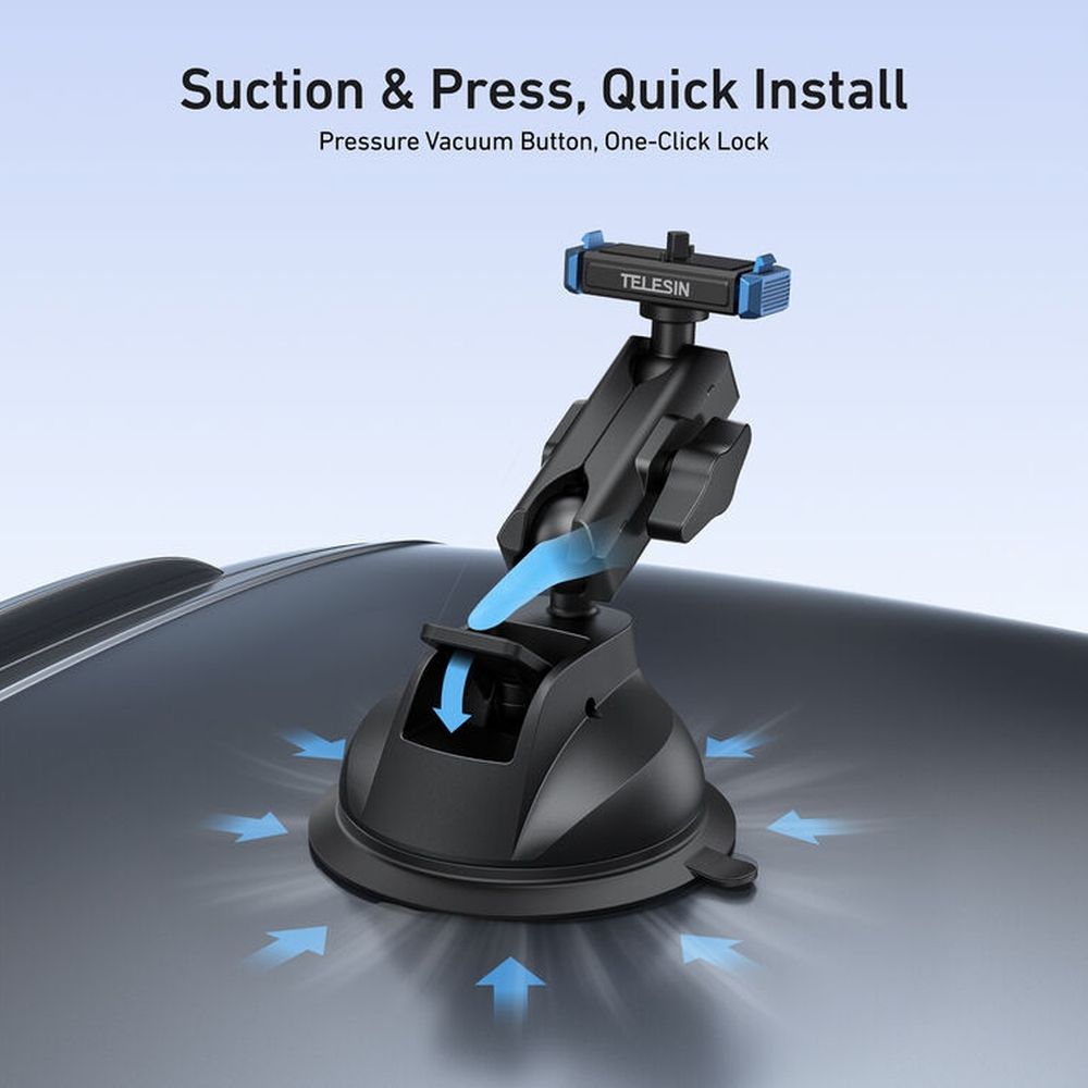 Telesin Quick-Release Suction Cup Mount for GoPro 13