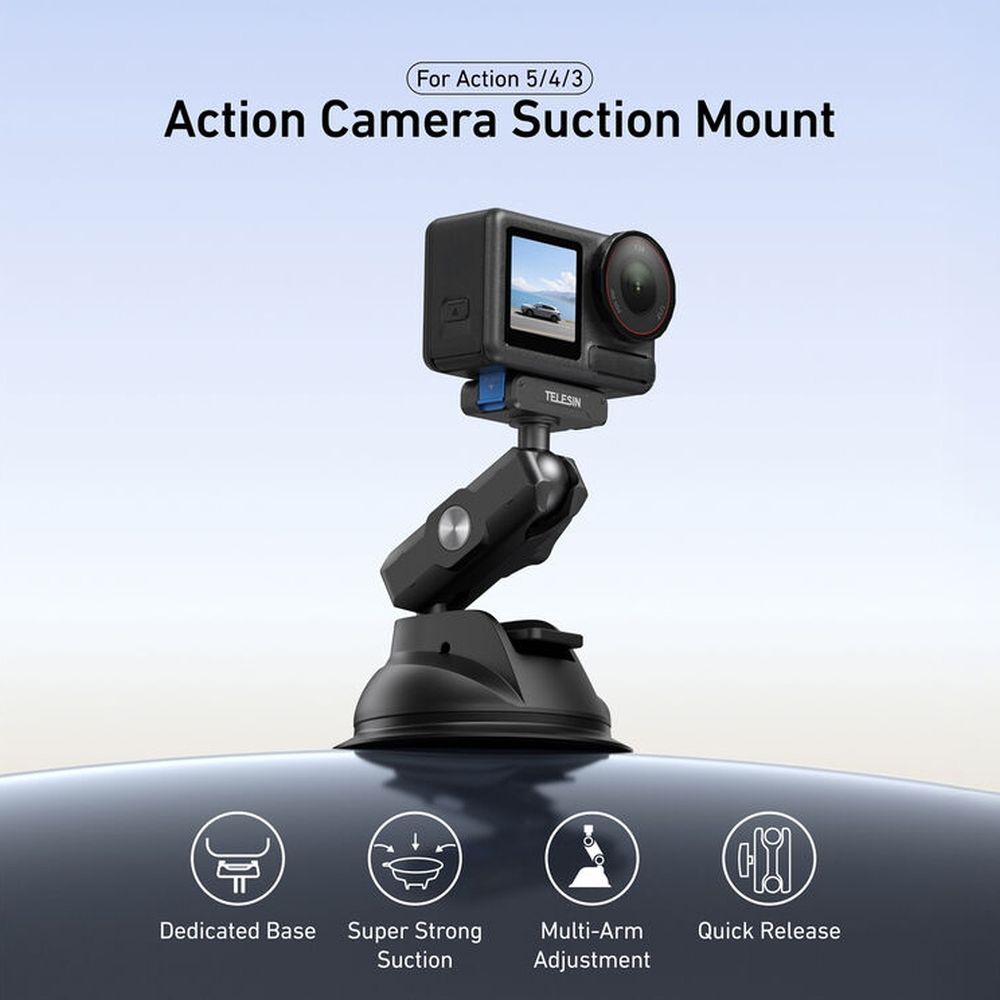 Telesin Quick-Release Suction Cup Mount for DJI Osmo Action