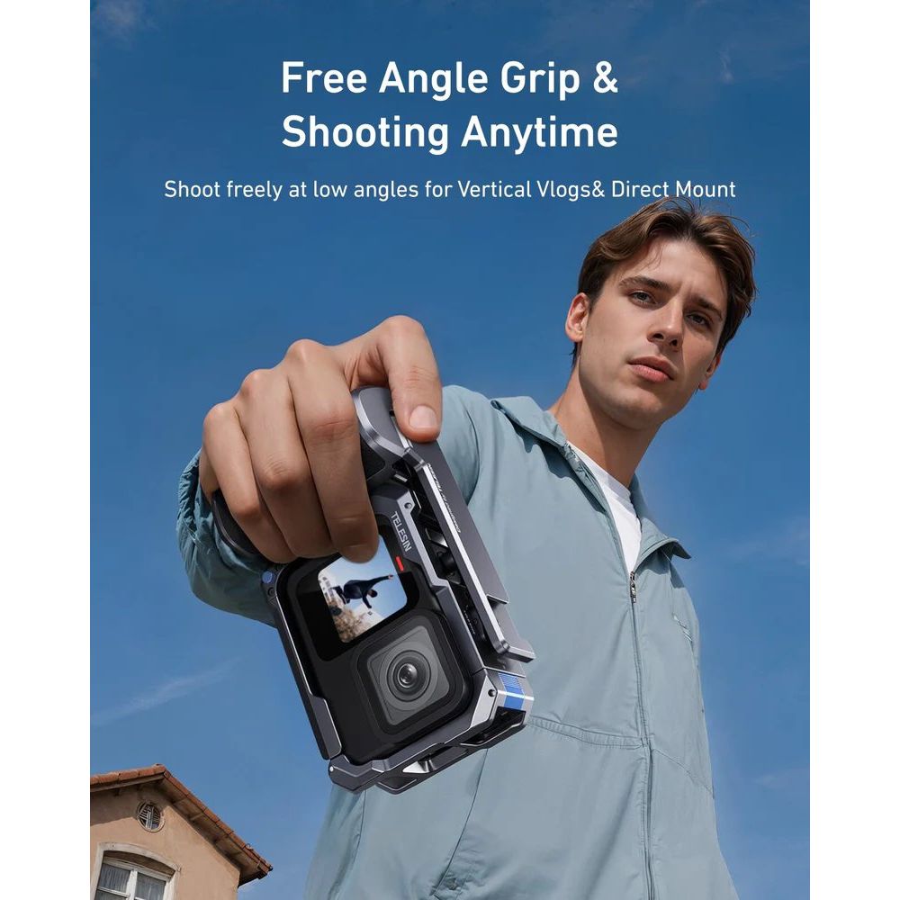 Telesin StreetGrip Kit for GoPro 9/10/11/12/13 with cage