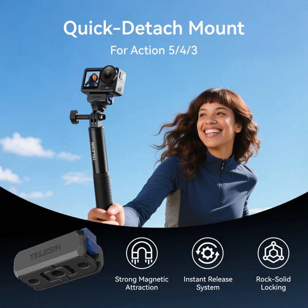 Telesin Quick-Release Mount for DJI Osmo Action & Osmo 360
