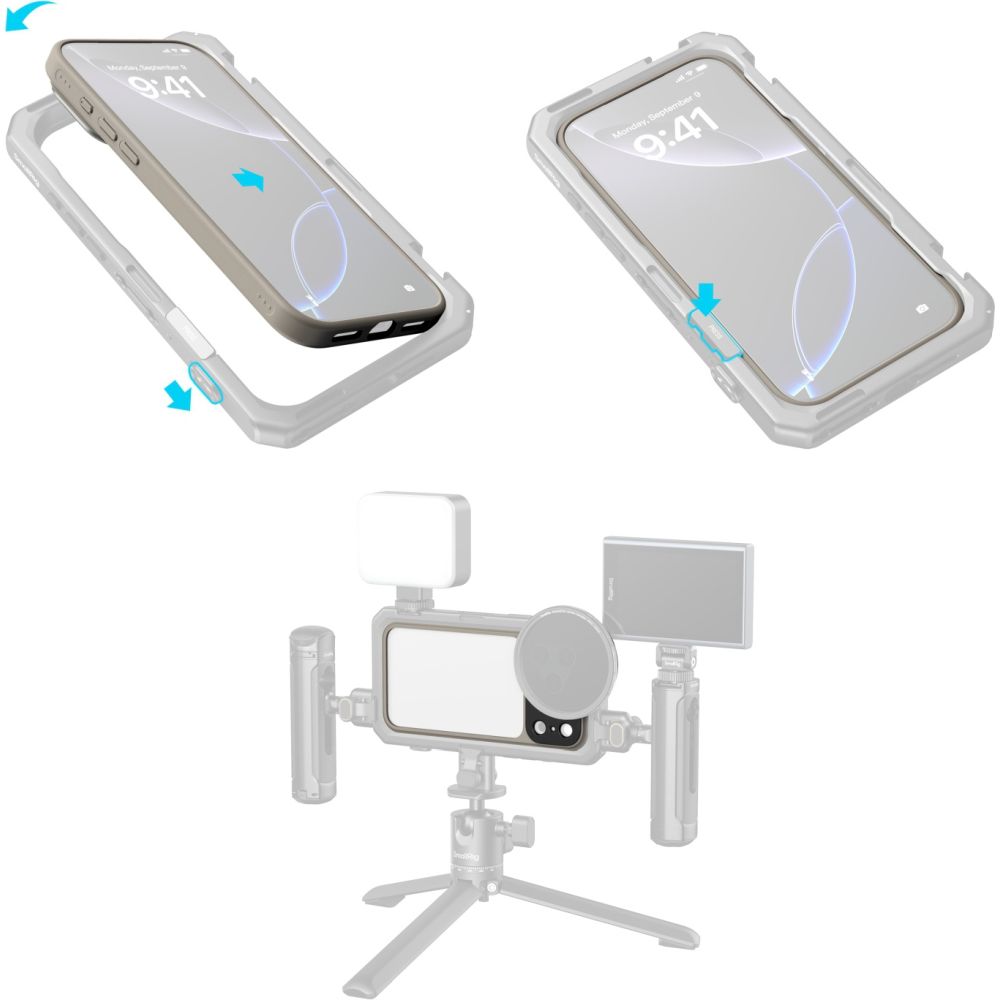SmallRig 5794 FilMov Lightweight Photography Bumper Case for iPhone 17 Pro Max, Gray