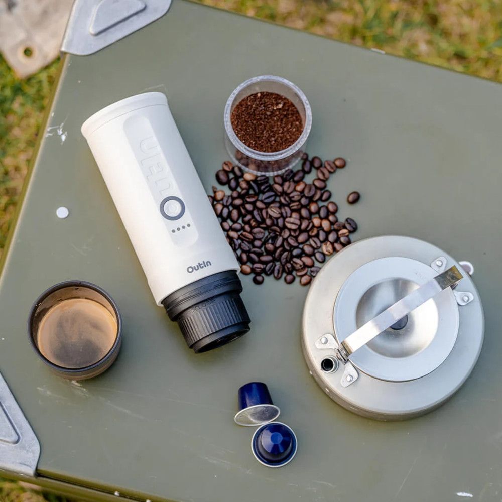 OutIn Nano Portable Electric Espresso Machine – Pearl White