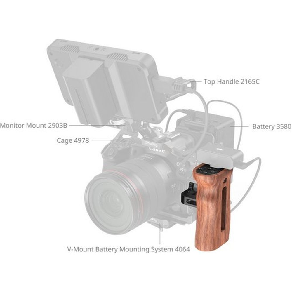 SmallRig 2093D Wooden Universal Side Handle