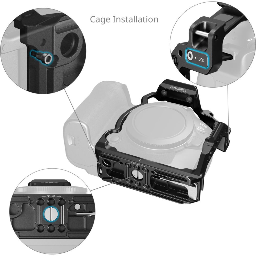 SmallRig 5953 "HawkLock" Quick Release Half Cage for Canon EOS R6 Mark III / R6 Mark II / R5 Mark II