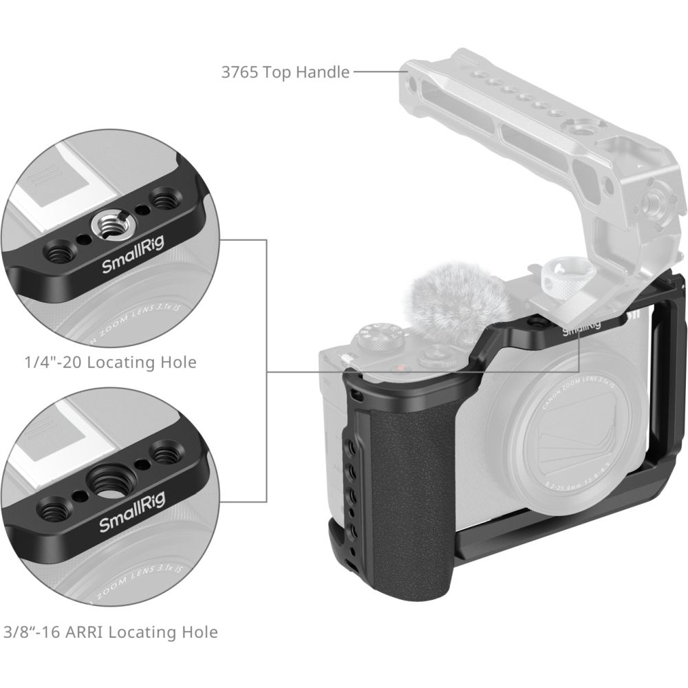 SmallRig 5807 Cage for Canon PowerShot V1, Black