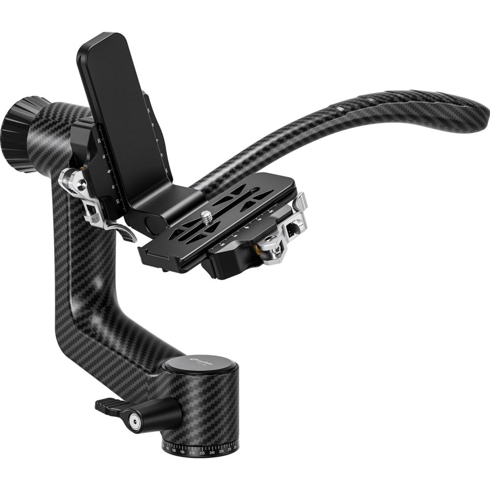Leofoto PG-3SL Carbon Fiber Gimbal Head with long handle - black