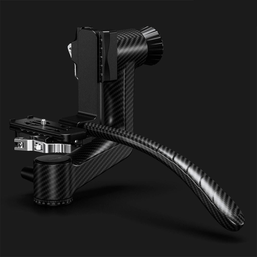 Leofoto PG-3SL Carbon Fiber Gimbal Head with long handle - black