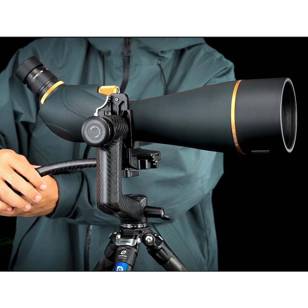 Leofoto PG-3SL Carbon Fiber Gimbal Head with long handle - black