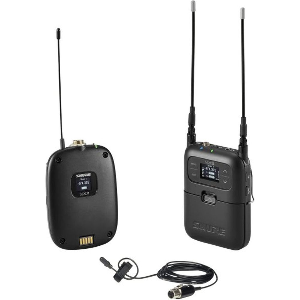 Shure SLX-D15 portable bodypack system with DL4B (606-650 MHz)