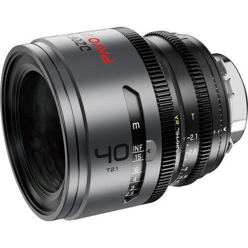 DZOFilm Pavo 2x anamorphic 6-lens set 28/32/40/55/75/100mm T2.1 - Neutral Coating - PL&EF mount (metric)