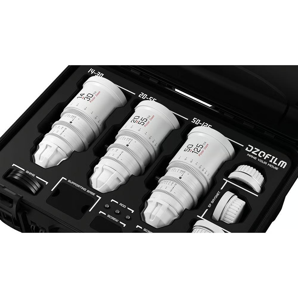 DZOFilm Pictor Zoom Bundle 14-30/50-125/20-55 T2.8 – White