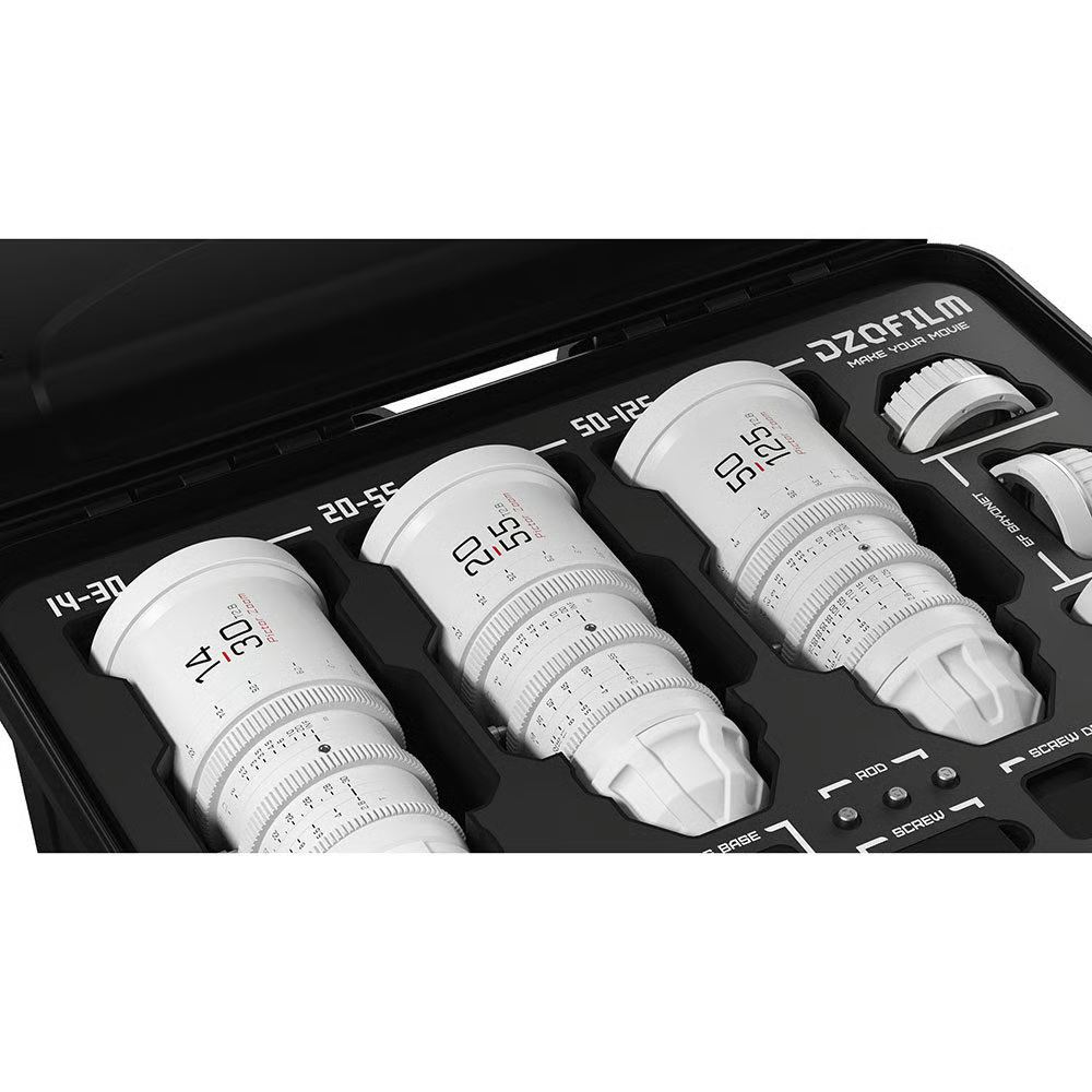 DZOFilm Pictor Zoom Bundle 14-30/50-125/20-55 T2.8 – White