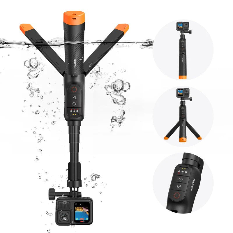 Telesin Underwater Selfie Stick Tripod with Remote for GoPro