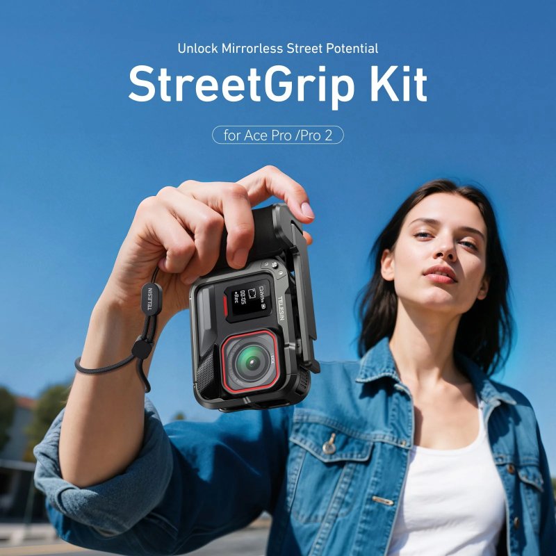 Telesin StreetGrip Kit for Insta360 Ace Pro / Pro 2 with cage