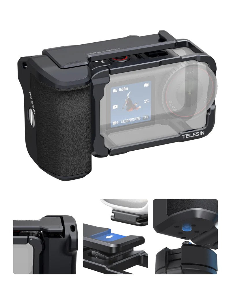 Telesin StreetGrip Kit for DJI Osmo Action 6 with cage