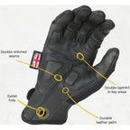 Dirty Rigger Leather Grip 3.0 Glove Full Fingered XXL