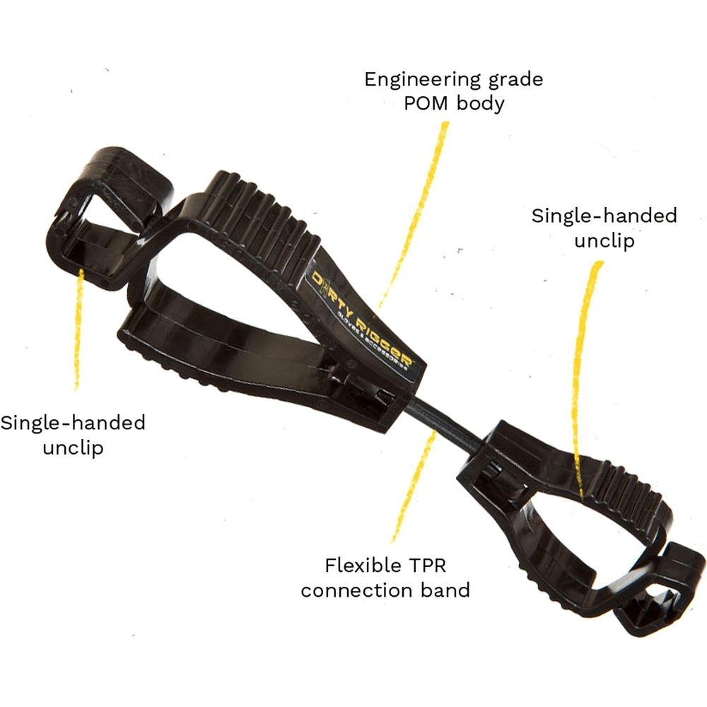 Dirty Rigger Glove Clip - black