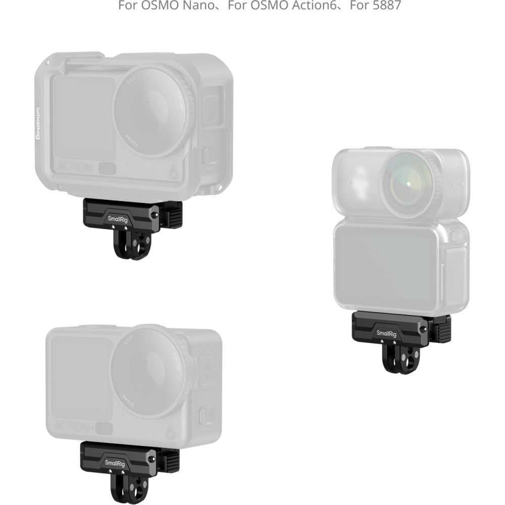 SmallRig 5890 Bidirectional Quick Release Folding Adapter Mount with 2-Prong Mount and 1/4"-20 Threaded Hole