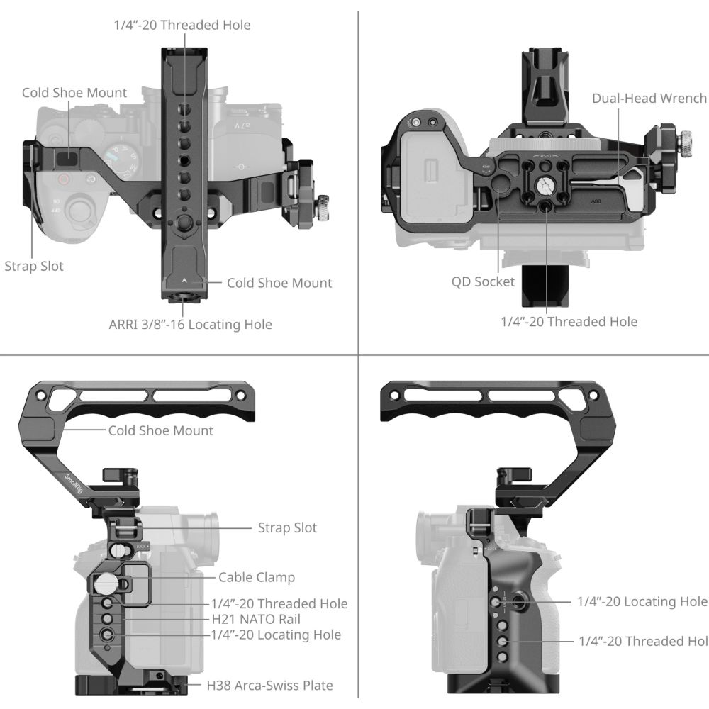 SmallRig 6026 Advanced Cage Kit for Sony Alpha 7 V / 7R V / 7 IV