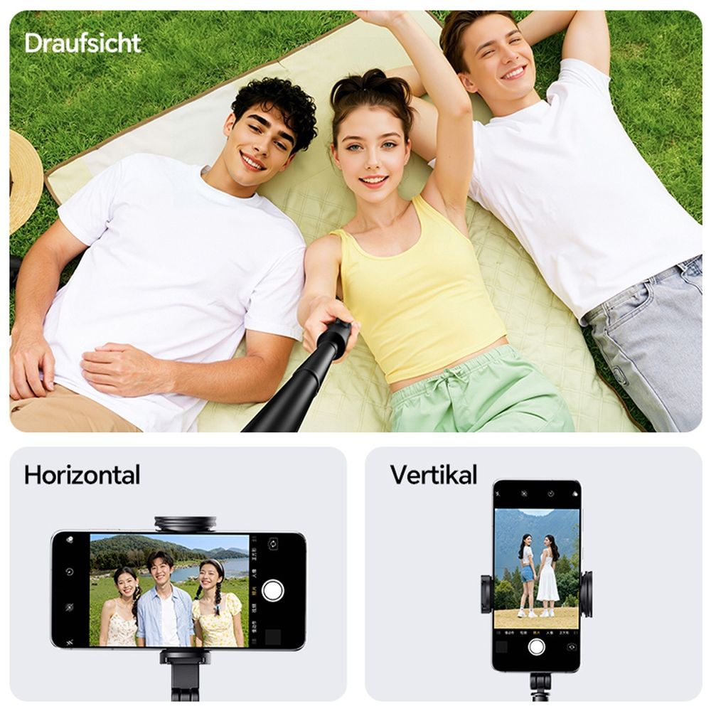 Ulanzi SK26 Portable Selfie stick Tripod (Phone Clamp)