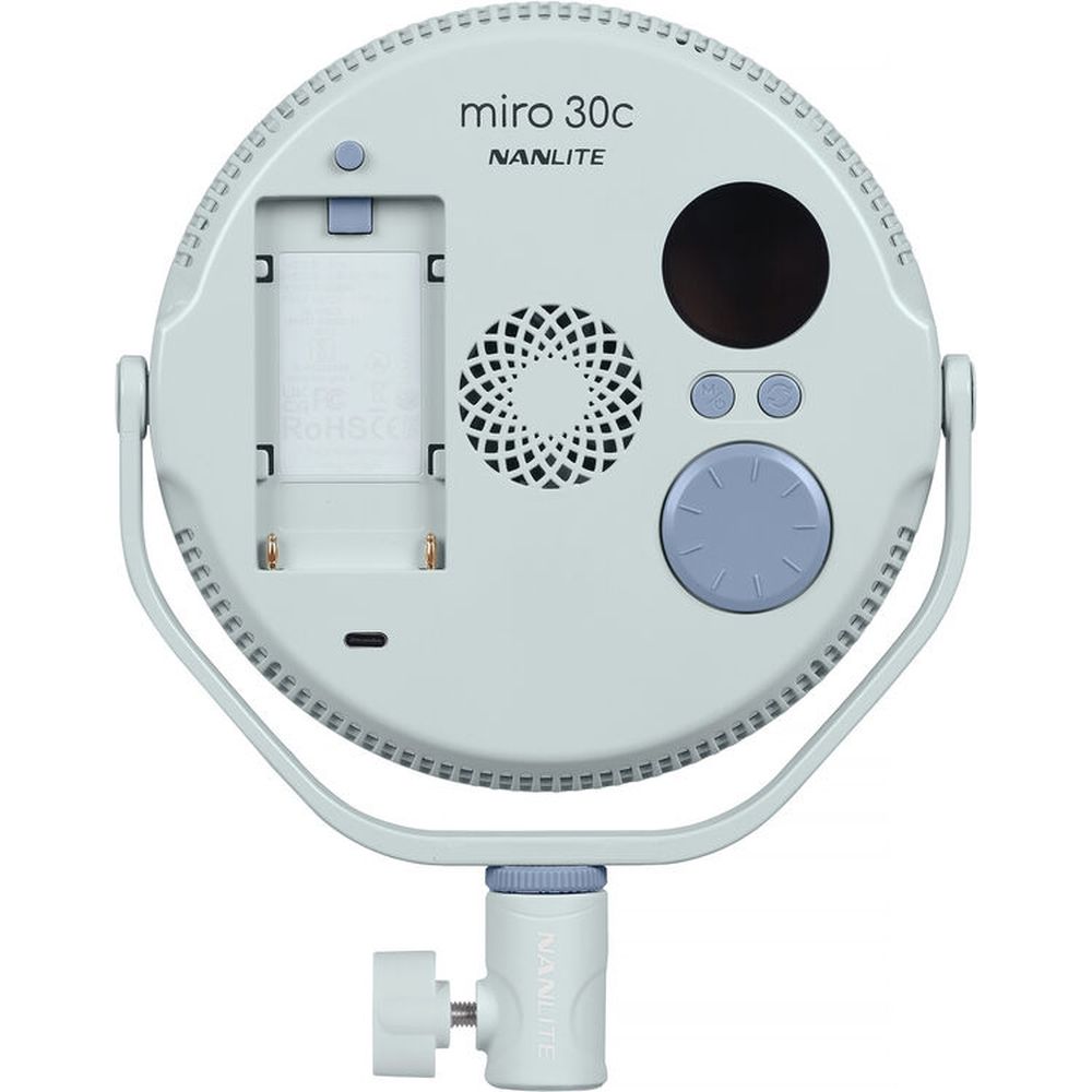 Nanlite Miro 30c LED Full-color Round Panel Light (mint blue)