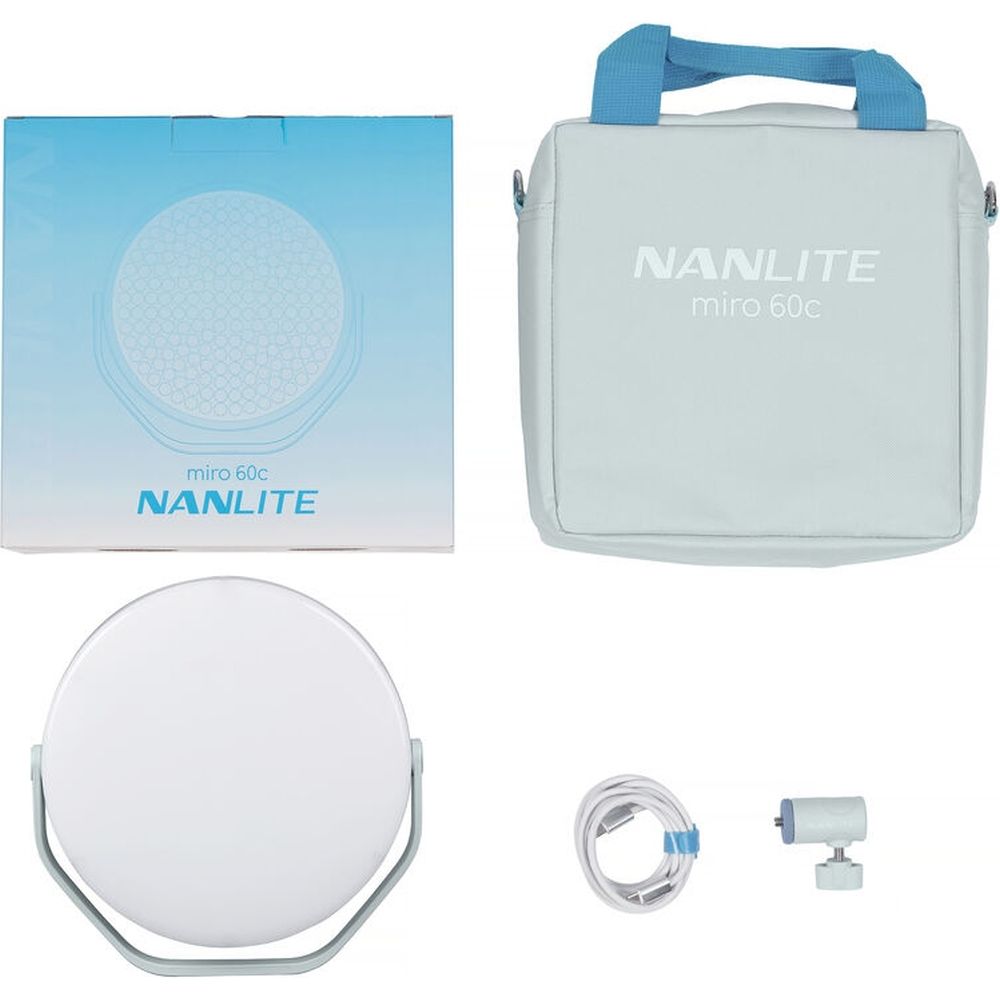 Nanlite Miro 60c LED Full-color Round Panel Light (mint blue)