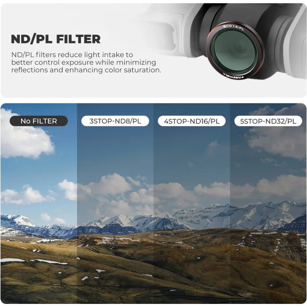 Freewell DJI Neo 2 Magnetic ND/PL Filters Bright Day - 3 Pack