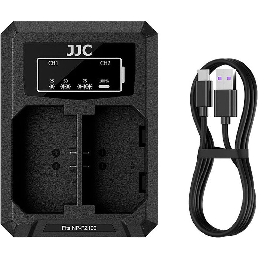 JJC Sony DCH-FZ100TC USB-C Dual Battery Charger (for Sony NP-FZ100)