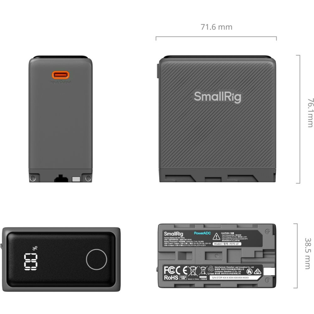 SmallRig 5729 NP-970 Camera Battery