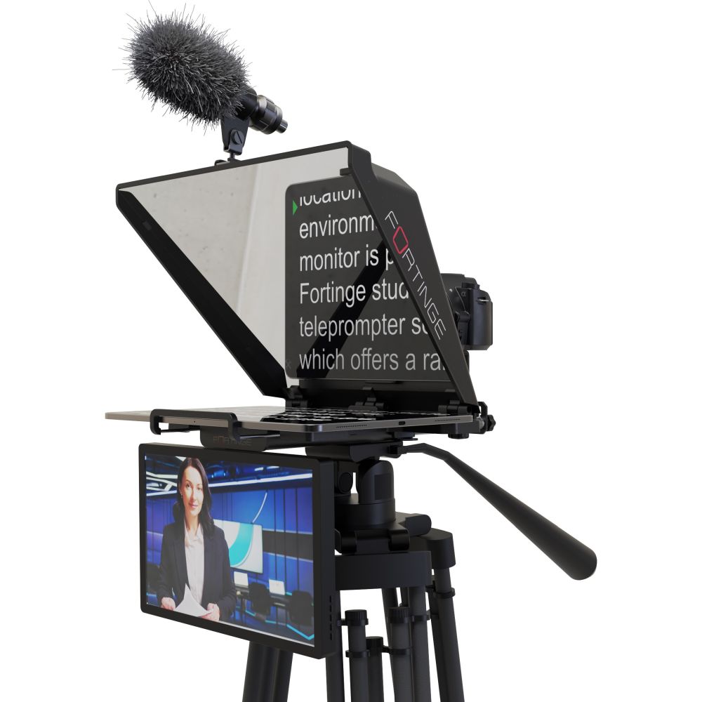 Fortinge tablet teleprompter up to 13 inch including mini bt1 hand controller