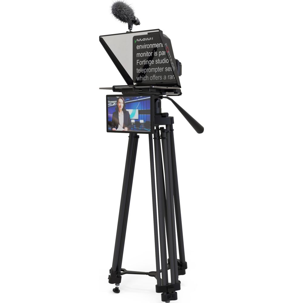 Fortinge tablet teleprompter up to 13 inch including mini bt1 hand controller