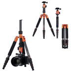 Rollei Compact Traveler No.1 Carbon Tripod Travel Tripod V2 - Orange